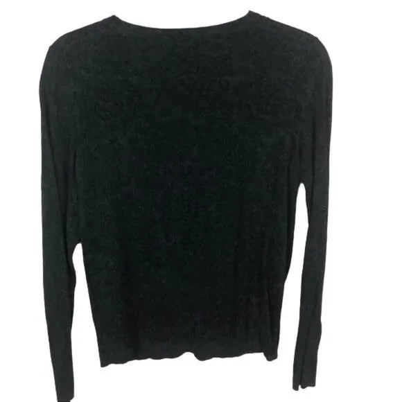 Gap cardigan. Gray with shadow pattern on fabric. Medium - Picture 4 of 8